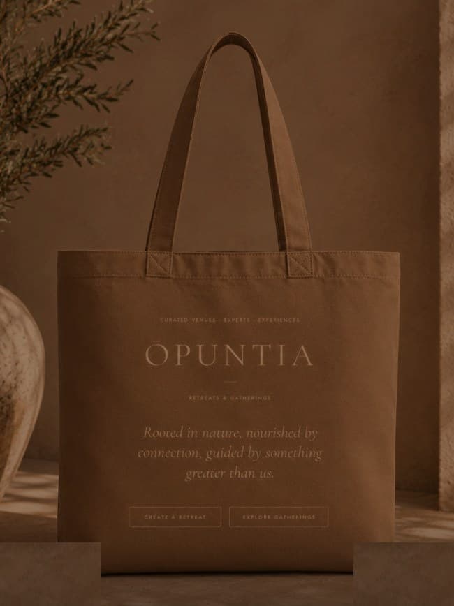 The Autumn tote in moka organic cotton