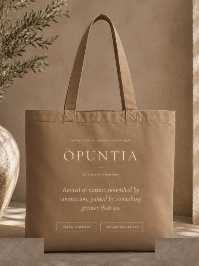 The Winter tote in sand organic cotton