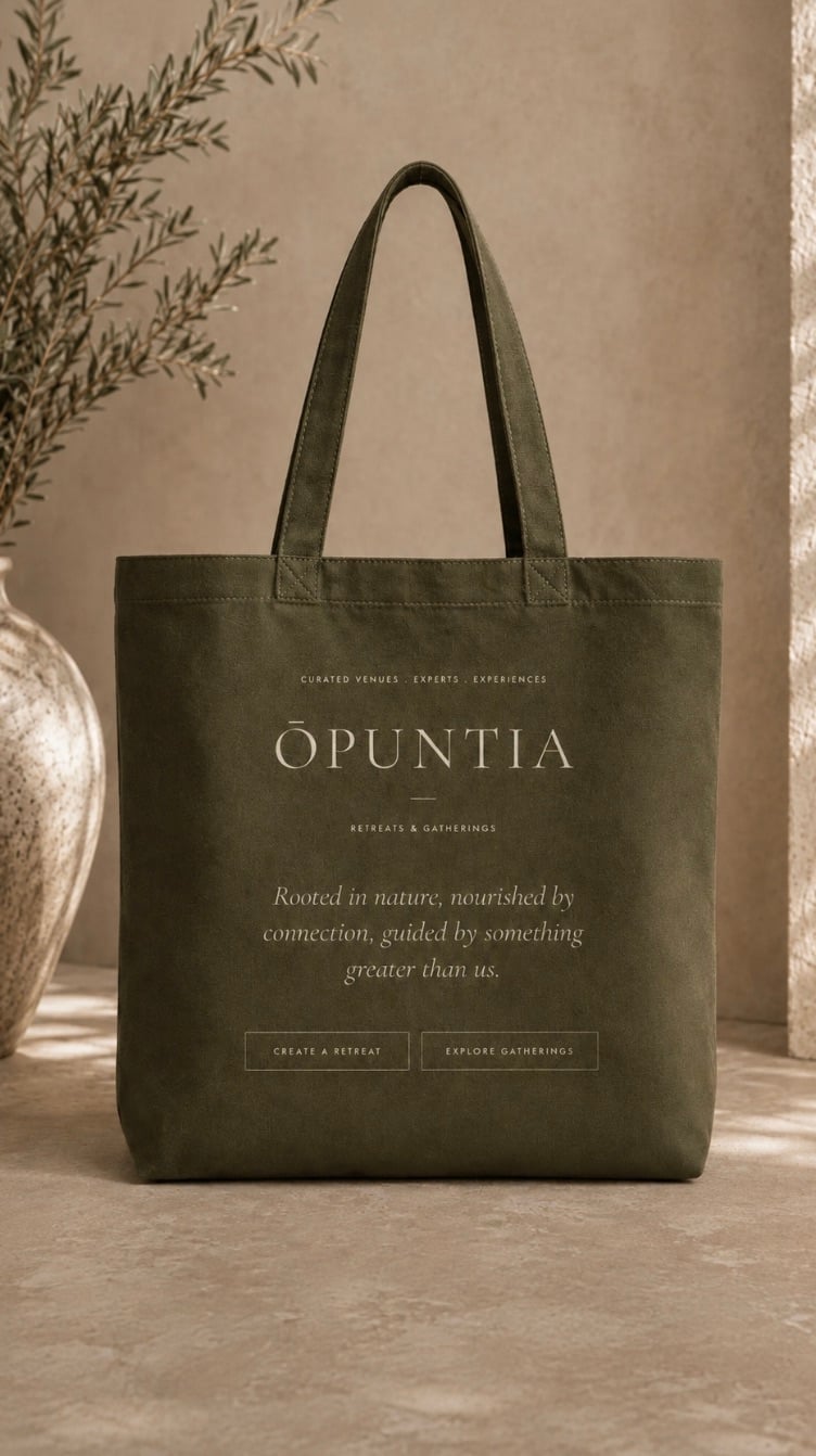 The Spring tote in olive green organic cotton
