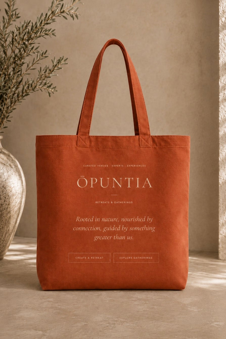 The Summer tote in terracotta organic cotton